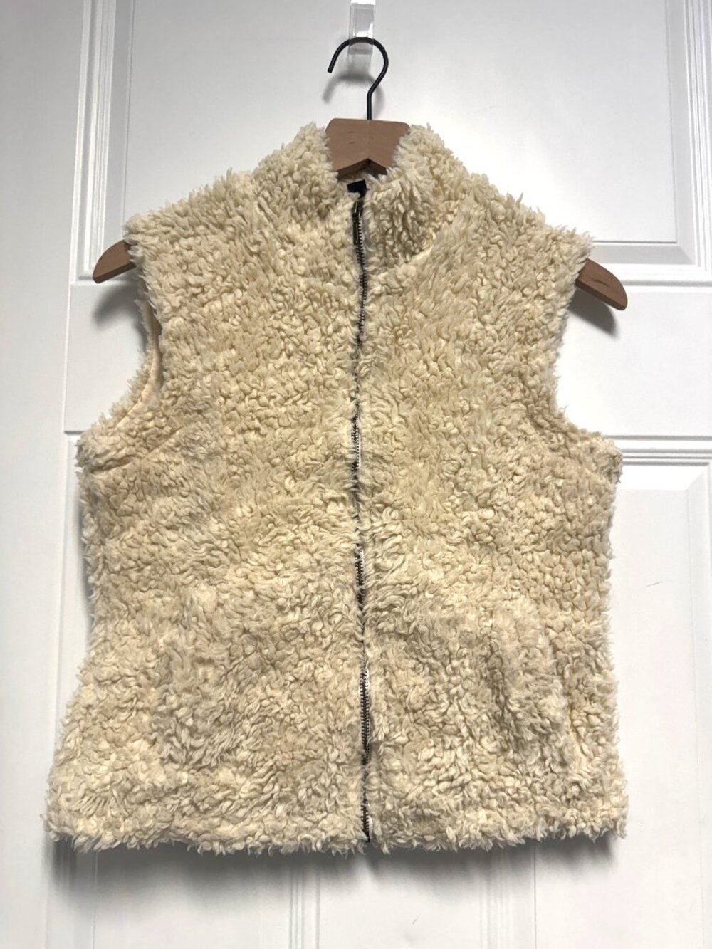 Boden Women's Cream Sherpa Vest, Small